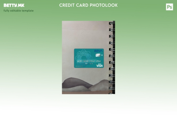 Модерен стил Аргентина BBVA банка виза дебитна картичка photolook пред шаблон